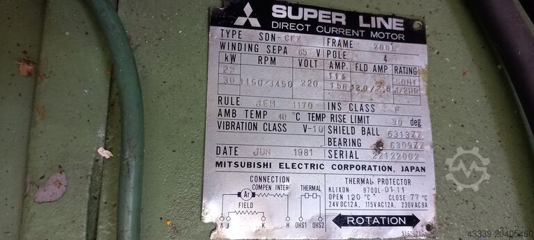CNC Drehmaschine Spindelmotor MAZAK SLAT TURN 30 SLAT TURN 30