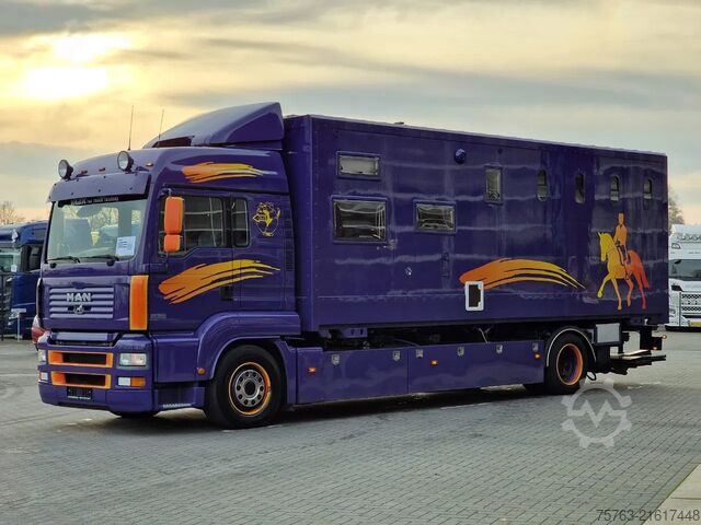 Pferdetransport MAN TGA 18.360 4x2 - Horse truck +  full camper - 4...