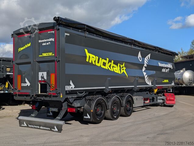 Kipper Auflieger STAS HardoX Stahl 74 m³, 2x Liftachse, MIETEN?
