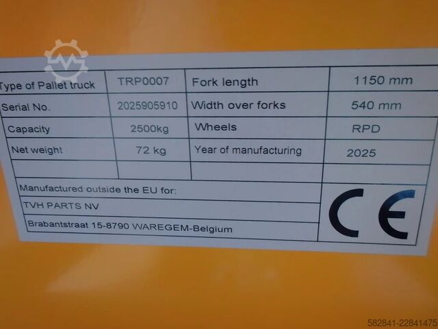 Electric low-lift pallet truck TVH TRP0007