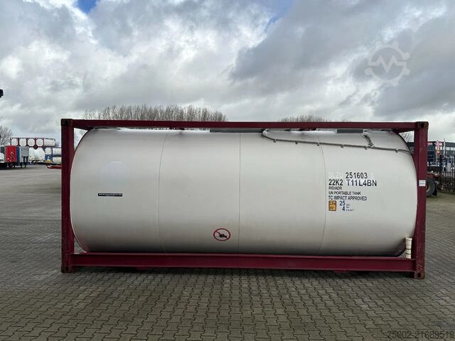 Tank container CIMC tankcontainers 20FT ISO /  25.010L / 22K2 / L4BH / T12 / steam...