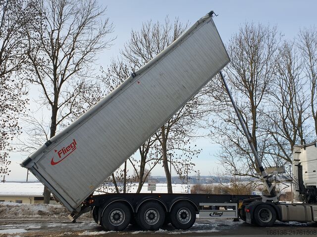 Tipper semitrailer FLIEGL Sattelkipper ALU 50m³ DHKA 390