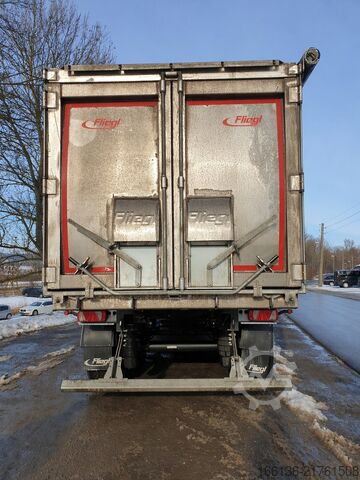 Tipper semitrailer FLIEGL Sattelkipper ALU 50m³ DHKA 390