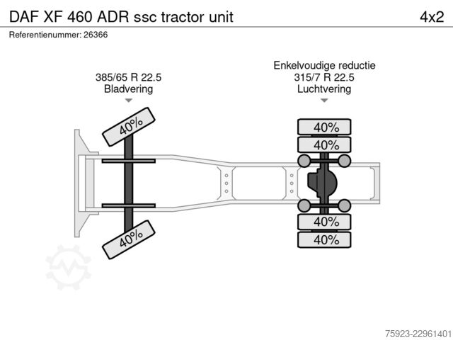 Hazardous substances DAF XF 460 ADR ssc tractor unit