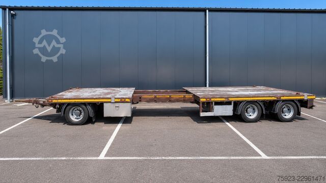 Platform trailer DRACO 3 axle Flatbed trailer with twistlocks extendable