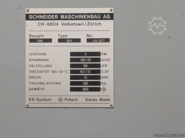 Paper cutting machine incl. jogging table Schneider Maschinenbau AG 2032