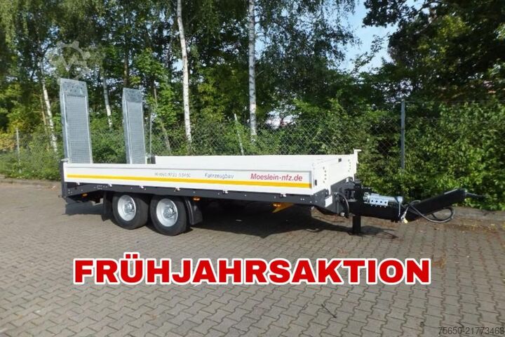 Low loader trailer Möslein TTT 11- 6,28 Weiß  Neuer Tandemtieflader
