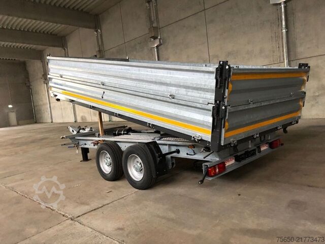 Tipper trailer Möslein TTD13- BA Verzinkt  13 t Tandem Kipper Tiefladermit Bordwand- Aufsatz-- Neufahrzeug --