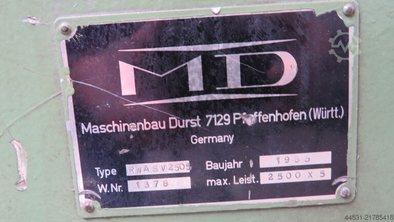 Three-roll plate rolling machine Durst RWASV 2505