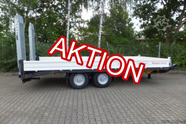 Low loader trailer Möslein TTT 11- 5,2 Weiß  Neuer Tandemtieflader