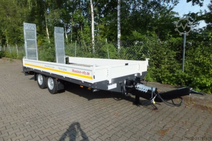 Low loader trailer Möslein TTT 11- 5,2 Weiß  Neuer Tandemtieflader