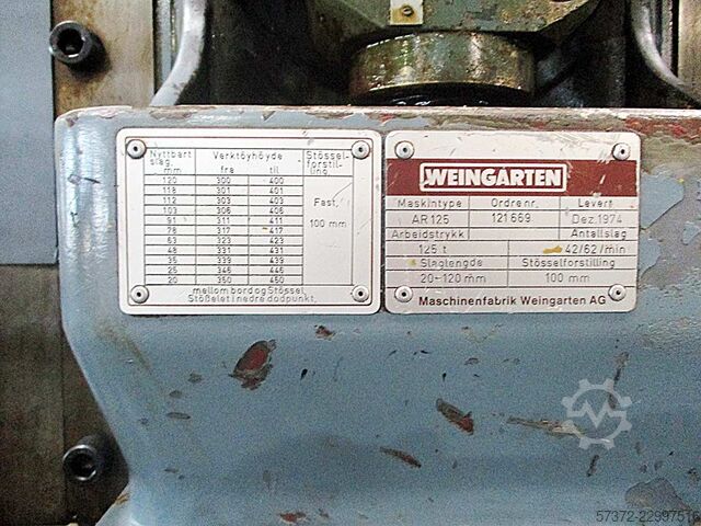 Einständer-Exzenterpresse Weingarten ARS 125