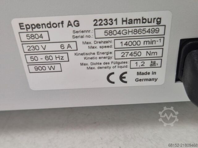 Eppendorf 5804 benchtop centrifuge Eppendorf 5804