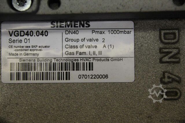 Gas dip valve Siemens VGD40.040