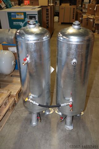 2 x 90 liter tank 11 bar galvanized BWB Behälter Werk 2 x 90 Liter Behälter stehend 11 bar