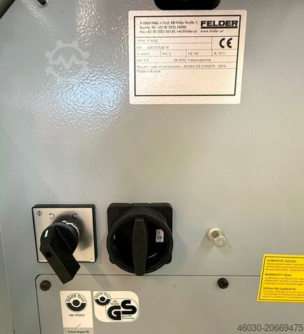 Tischfräse / Schwenkspindelfräse Felder F 700 Z