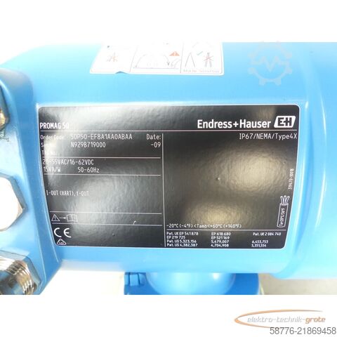 Component Endress+Hauser 50P50 - EF8A1AA0ABAA SN: N929B719000 --