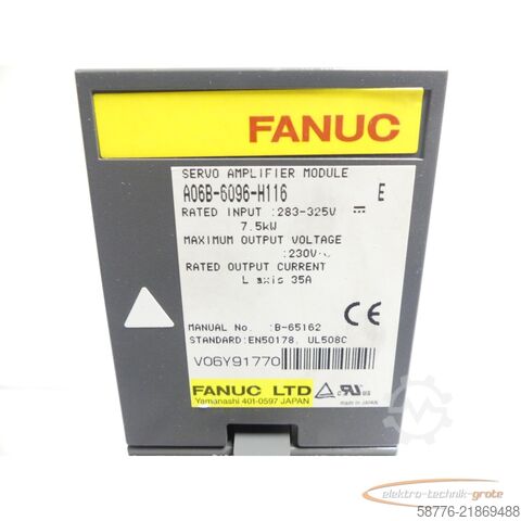 Component Fanuc A06B-6096-H116 SNV06Y91770 generalüberholt mit 12 Mon. Gewährl.