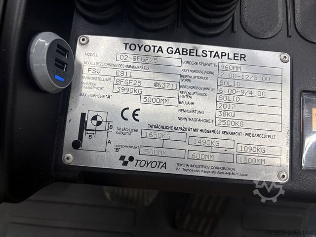 LPG Forklifts Toyota 8FGF25