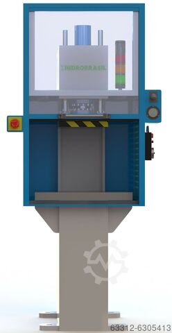 Kleinserienpresse, Vulkanisierpresse Hidrobrasil 10 Tonnen Einzelständerpresse