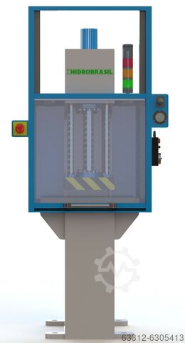 Kleinserienpresse, Vulkanisierpresse Hidrobrasil 10 Tonnen Einzelständerpresse