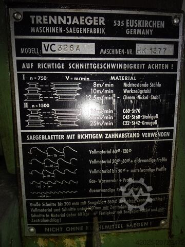 Kaltkreissäge-Automat TRENNJAEGER , Eisele VC 326 A