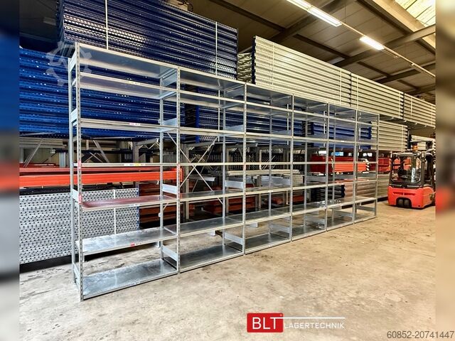 Kragarmregal 13 lfm. Gebrauchtes STOW Fachbodenregal 300 cm hoch, 60 cm tief, 7 Lagerebenen