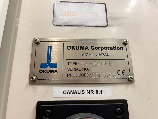 Horizontal machining center OKUMA MA-600HB