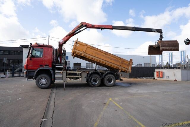 Tipper with crane Mercedes-Benz ACTROS 3344 AK-MP3 + HMF1643 Z2