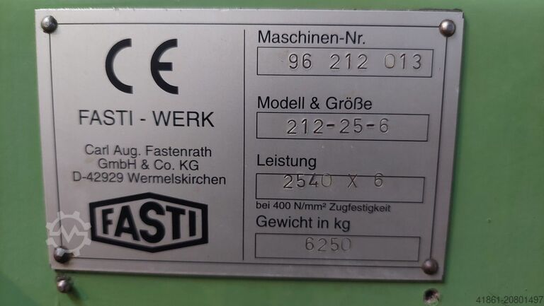 Universal-Schwenkbiegemaschine FASTI 212-25-6