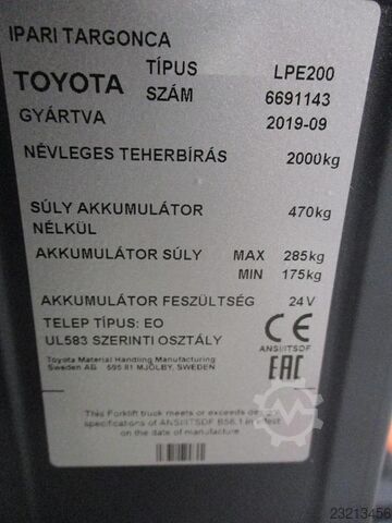 2019 TOYOTA LPE200 - 1993 TOYOTA LPE200