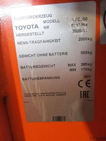 2020 TOYOTA LPE200 - 2425 TOYOTA LPE200