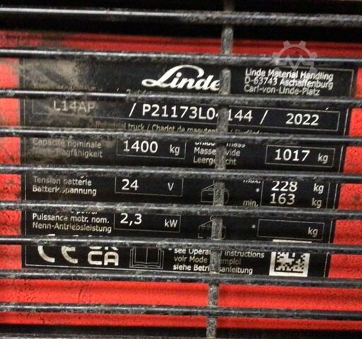 Palettenstapler Linde L14AP
