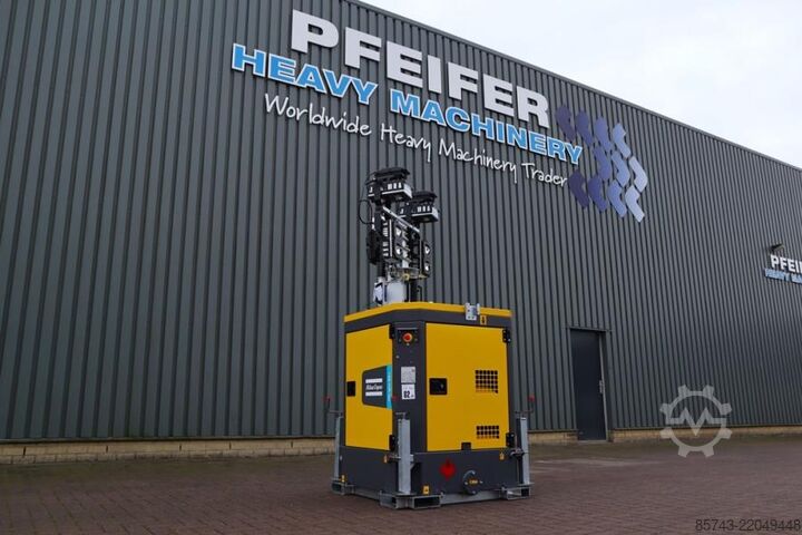 Light tower Atlas Copco Hilight B6+ KD Valid inspection, Max Boom Height 8