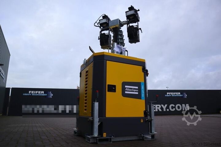 Light tower Atlas Copco Hilight B6+ KD Valid inspection, Max Boom Height 8