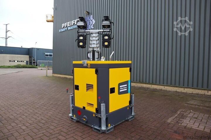 Light tower Atlas Copco Hilight B6+ KD Valid inspection, Max Boom Height 8