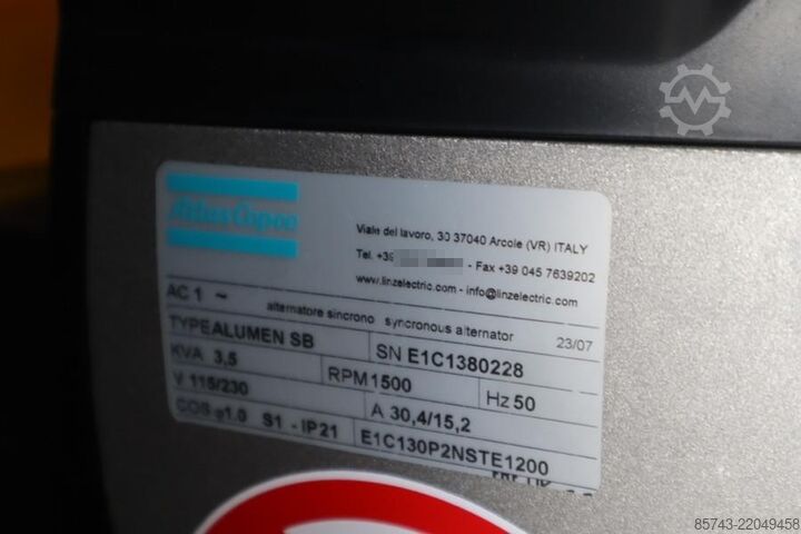 Light tower Atlas Copco Hilight B6+ KD Valid inspection, Max Boom Height 8