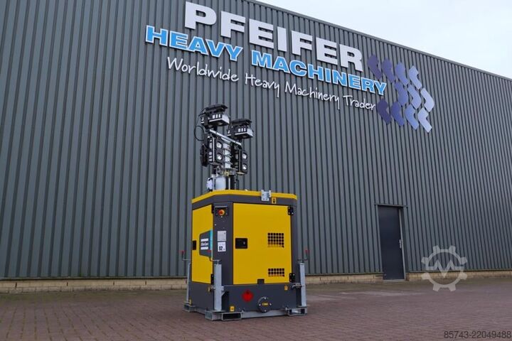 Light tower Atlas Copco Hilight B6+ KD Valid inspection, Max Boom Height 8