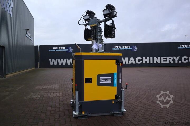 Light tower Atlas Copco Hilight B6+ KD Valid inspection, Max Boom Height 8