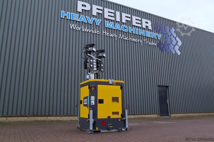 Light tower Atlas Copco Hilight B6+ KD Valid inspection, Max Boom Height 8