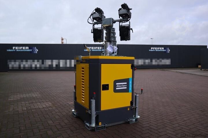 Light tower Atlas Copco Hilight B6+ KD Valid inspection, Max Boom Height 8