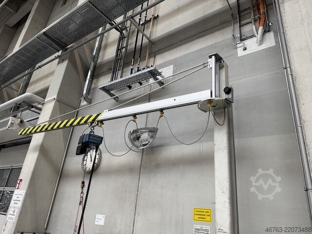 Pillar jib crane with Demag chain hoist SchmidHandling 