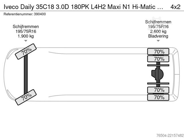 Delivery van Iveco Daily 35C18 3.0D 180PK L4H2 Maxi N1 Hi-Matic Eu...