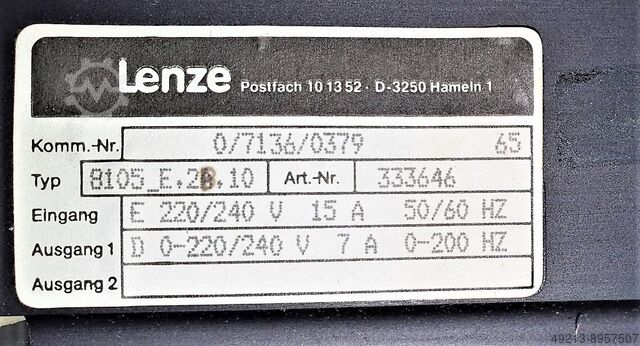 Frequency converter LENZE 8100 und 8600
