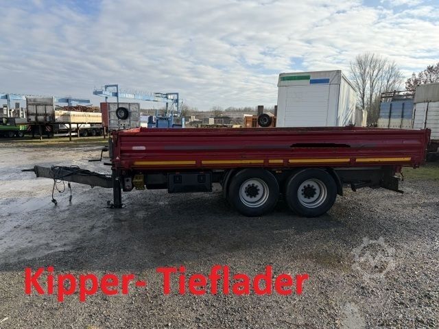 Dreiseitenkipper Anhänger  TK14  14,4 t Tandemkipper- Tieflader Breitbereifung