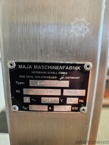Meat processing machine MAJA ontvliesmachine EVM 437
