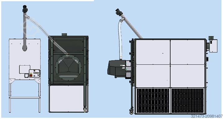 Pellet Biomass Heating Fan MetMann / OXI / Lanox MB300_250OXI