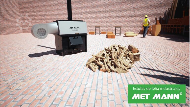 Pellet Biomass Heating Fan MetMann / OXI / Lanox MB300_250OXI