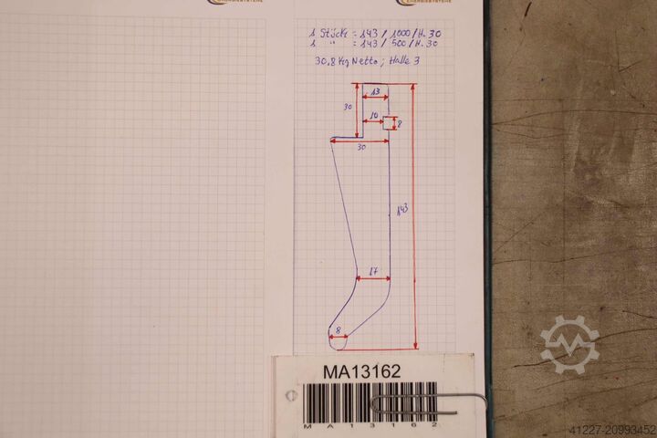 Split bending tool 1500 mm unbekannt 30/143 mm  R4
