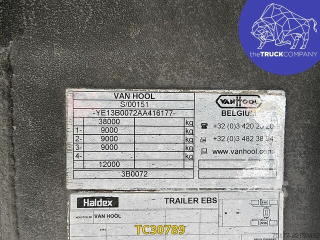 Sliding tarpaulins Vanhool 